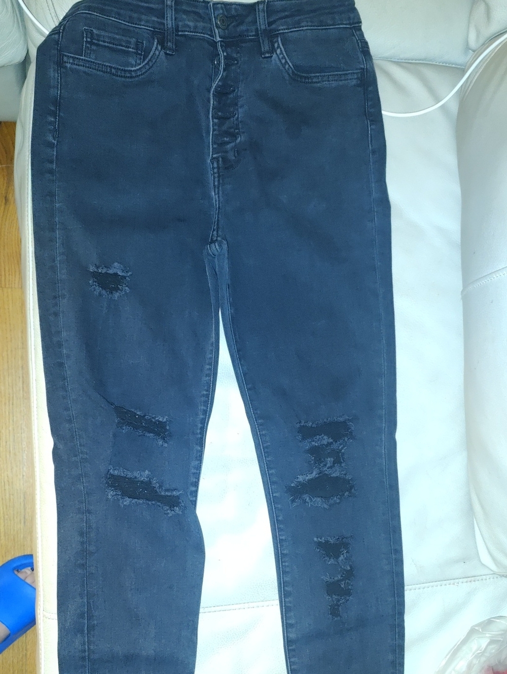 Flying Monkey Women's Black Distressed Skinny Jeans